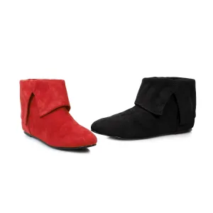 015-QUINN  Microfiber Boot.(Blk-Left Red-Right)