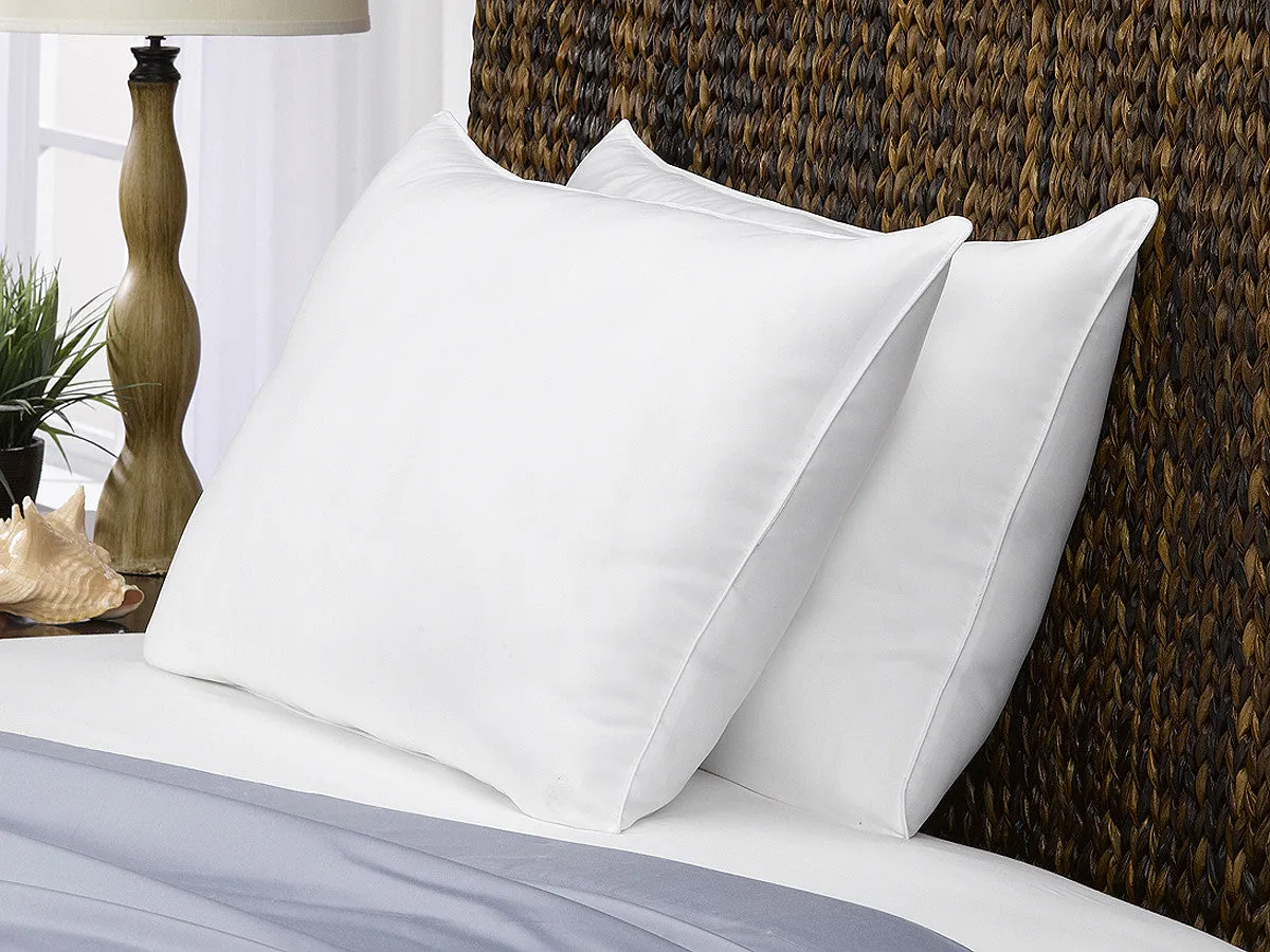 2 Pack Le' Nautique Collection  Brush Microfiber Down Alternative Pillows / King Size