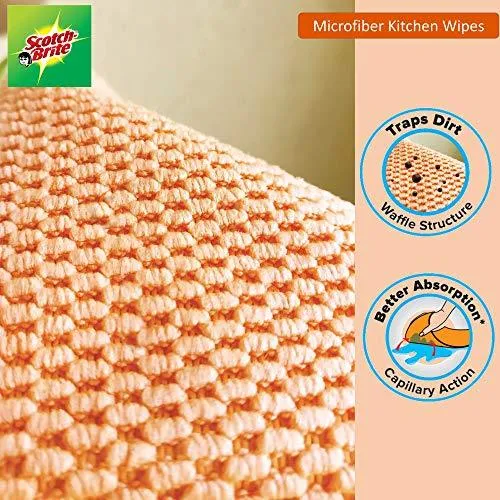 3M Scotch-Brite Microfiber Kitchen Wipe (Orange)