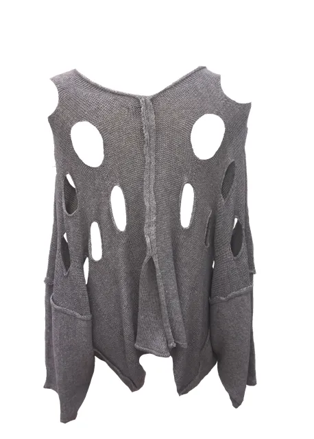 Alba Holed Jumper in Grey