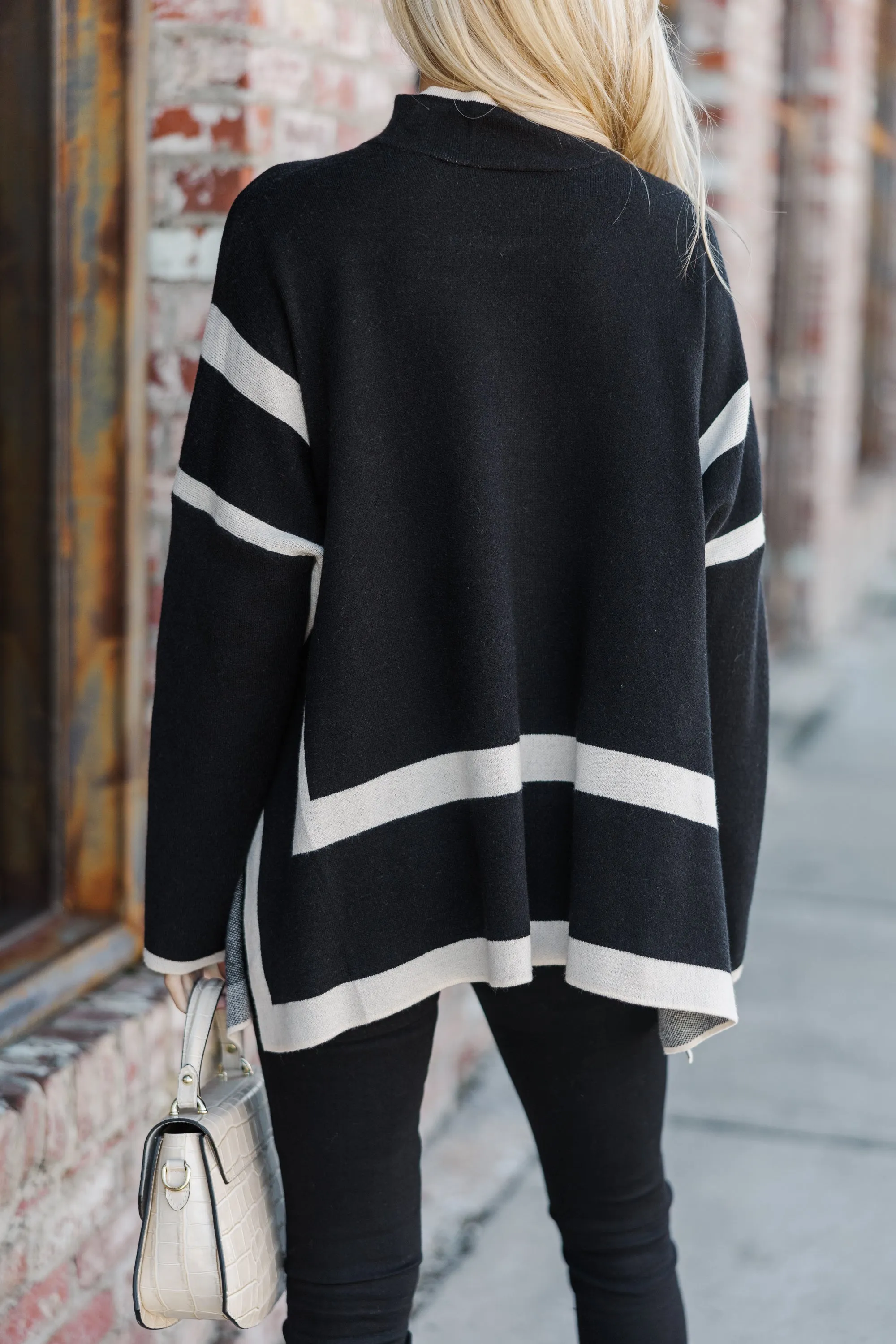 All The Best Black Striped Sweater Tunic
