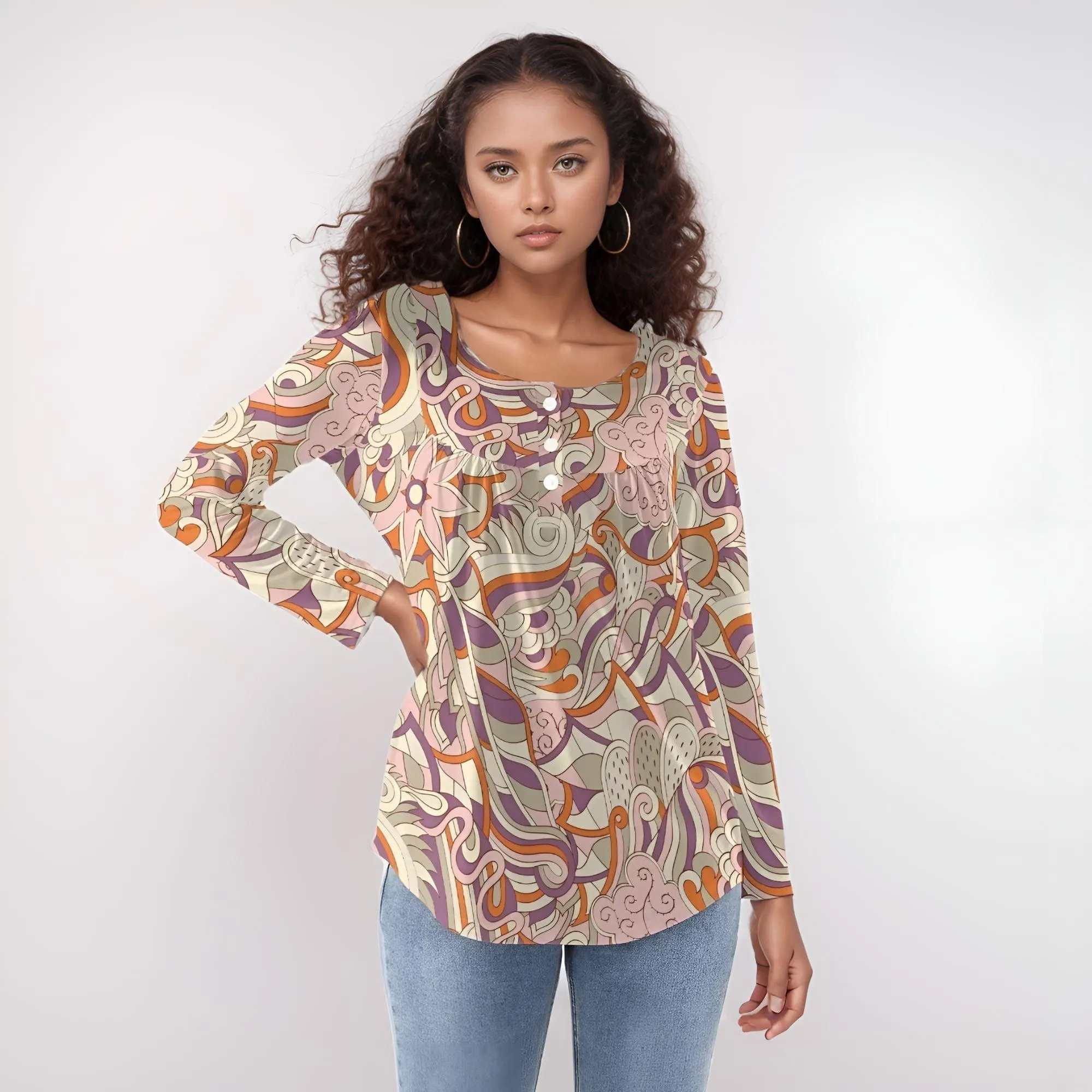 Amai Babydoll Long Sleeve Top