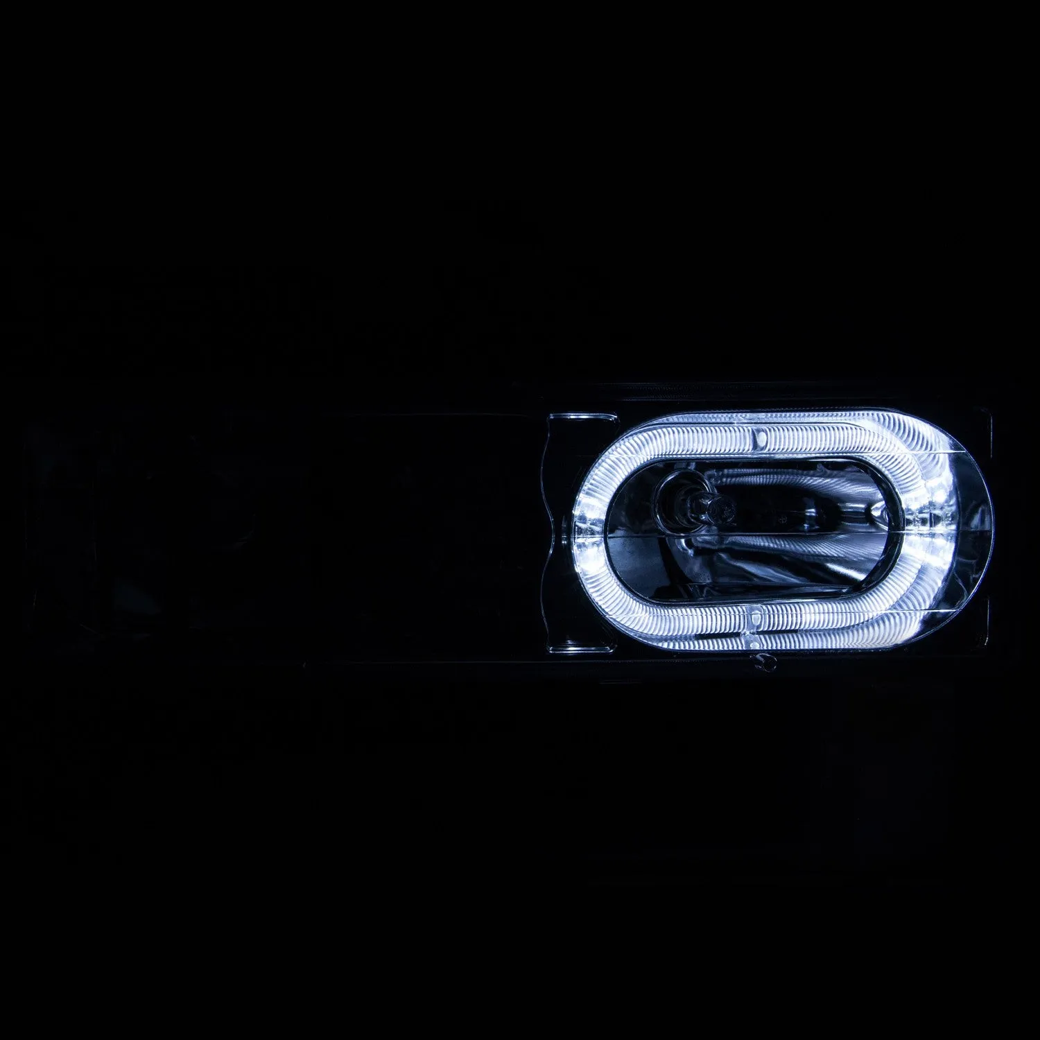 Anzo Crystal Headlights Chevy Blazer Full-Size (92-94) [w/ LED Halo] Carbon / Black / Chrome