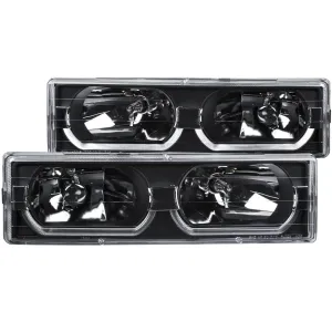 Anzo Crystal Headlights Chevy Blazer Full-Size (92-94) [w/ Low-Brow] Black or Chrome