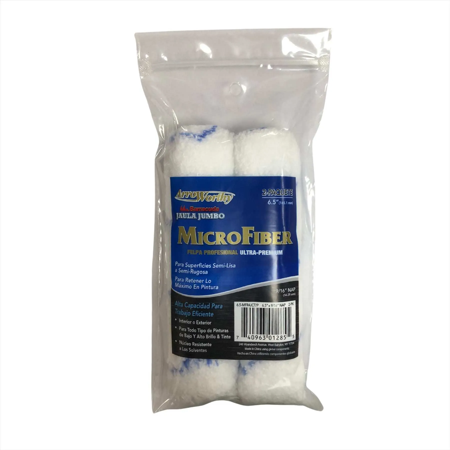 ARROWORTHY 6.5 X 9/16 INCH MICROFIBER TWIN PACK