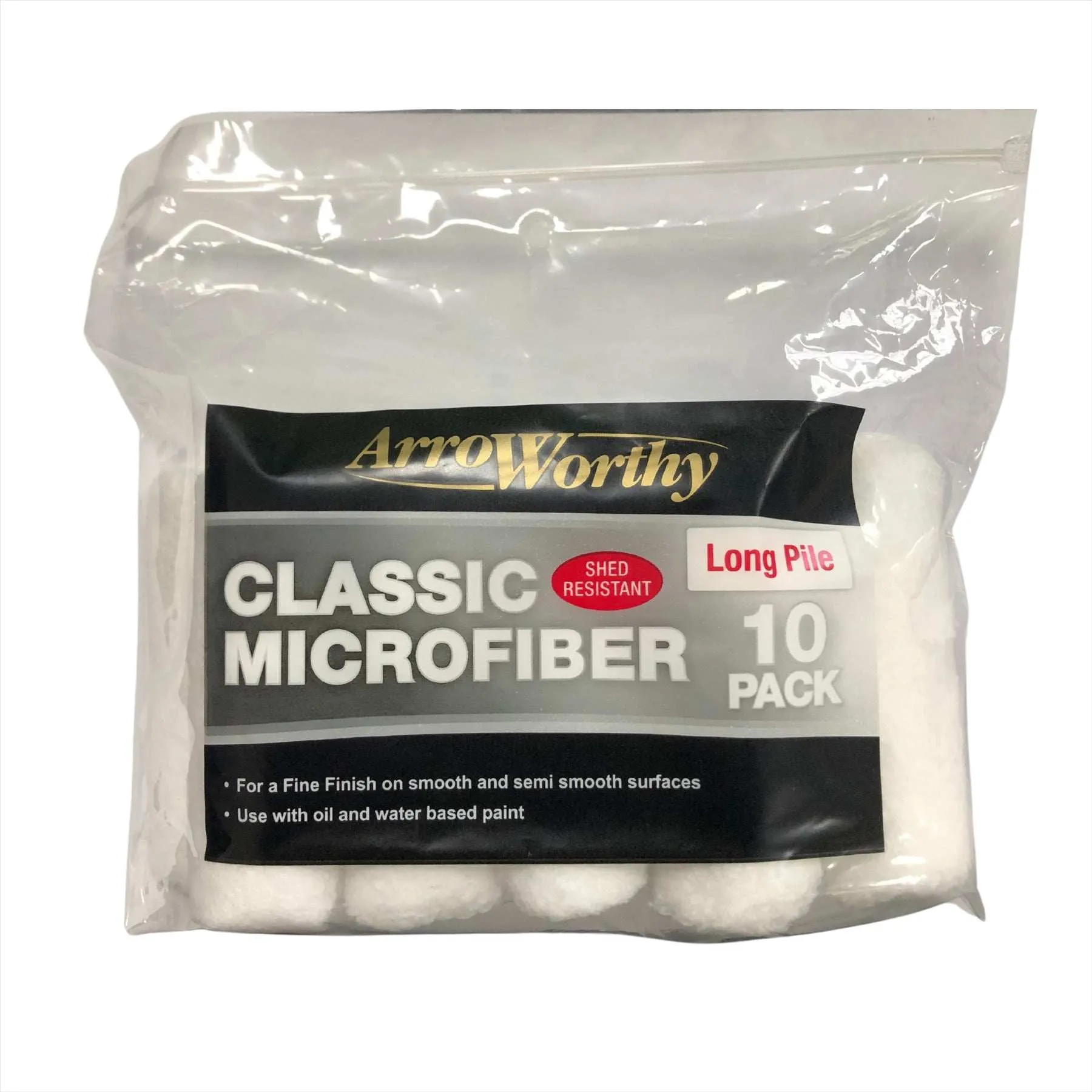 ARROWORTHY CLASSIC 4 INCH MICROFIBER MINI ROD LONG PILE 10PK