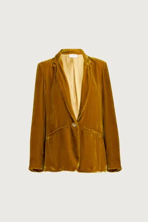 Aude Silk Velvet Blazer