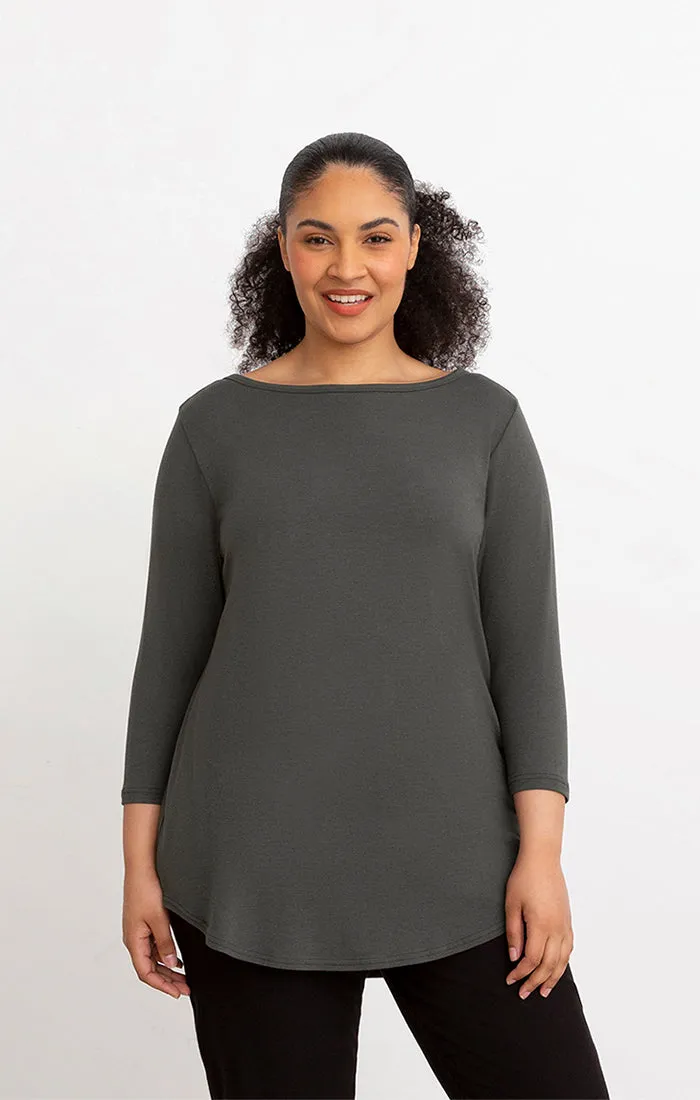 Bamboo Cotton Boat Neck Tunic