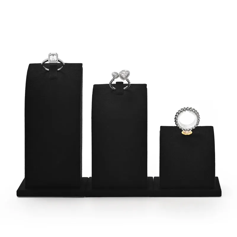Black Luxury Metal Microfiber Jewelry Display Set TT052