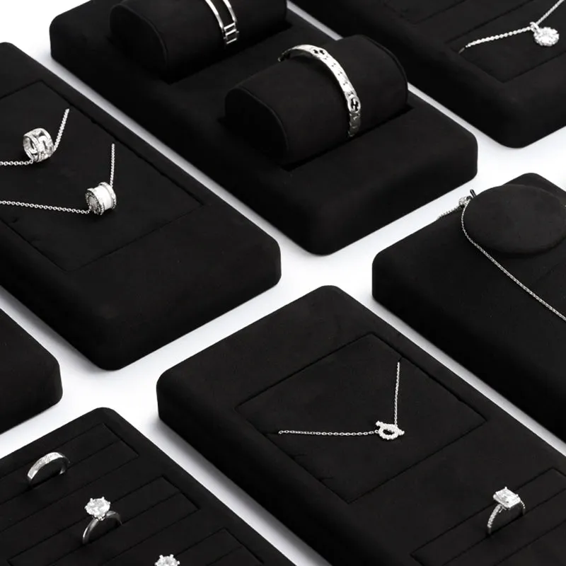 Black Microfiber Jewelry Display Set TT070