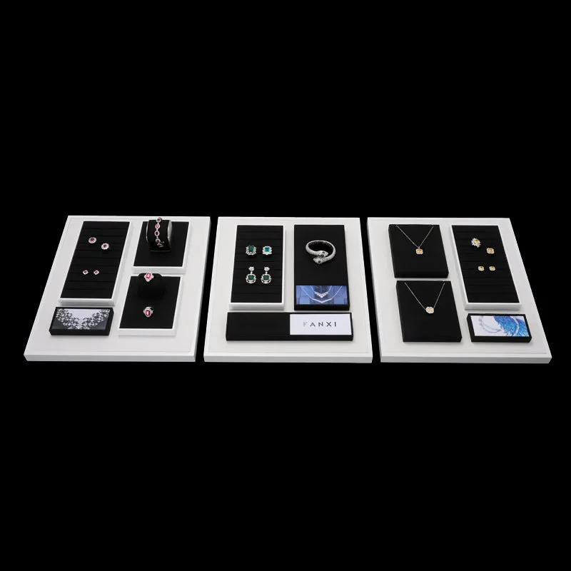 Black Microfiber Jewelry Display Set TT149