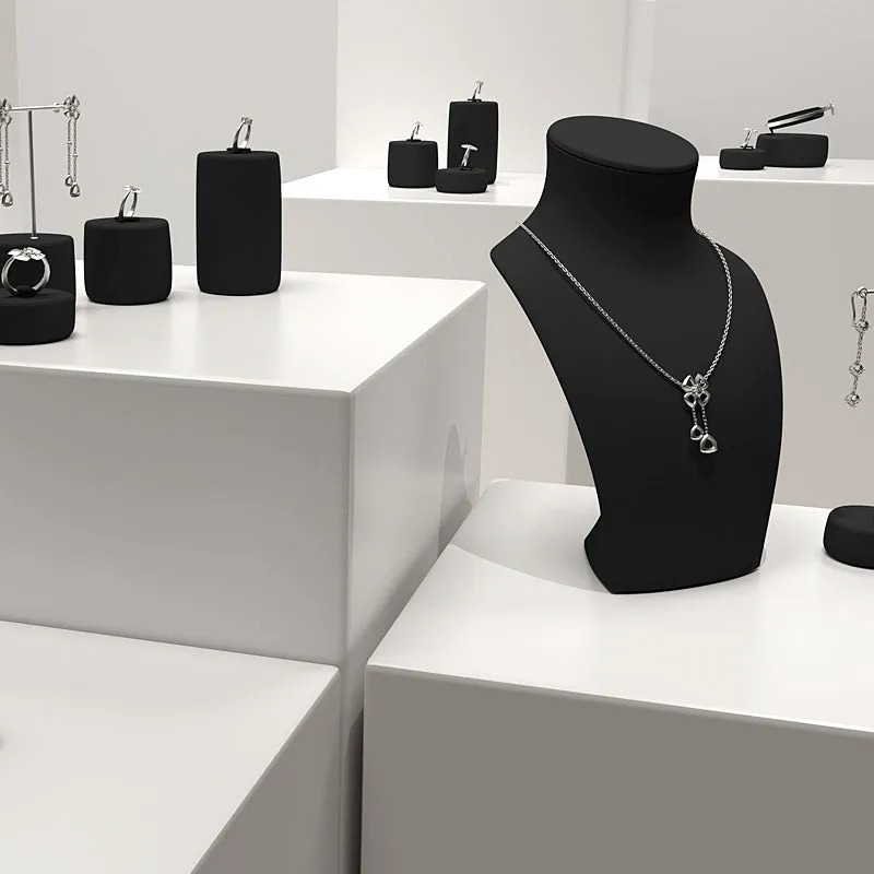Black Microfiber Jewelry Set TT105