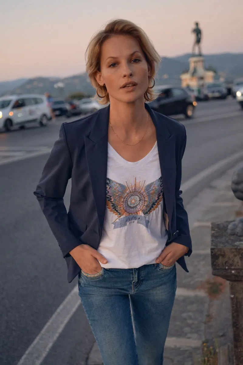 Blake Izzy Blazer | Salute Navy | Blazer fra Mos Mosh