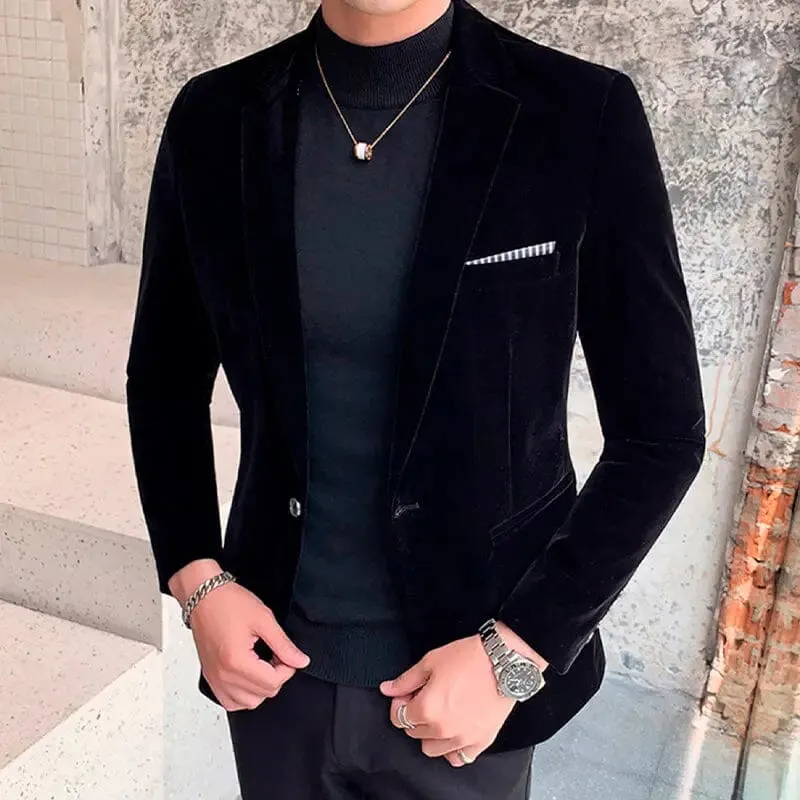 Blazer de Veludo Masculino LC017