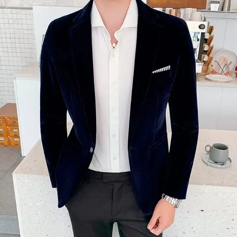 Blazer de Veludo Masculino LC017