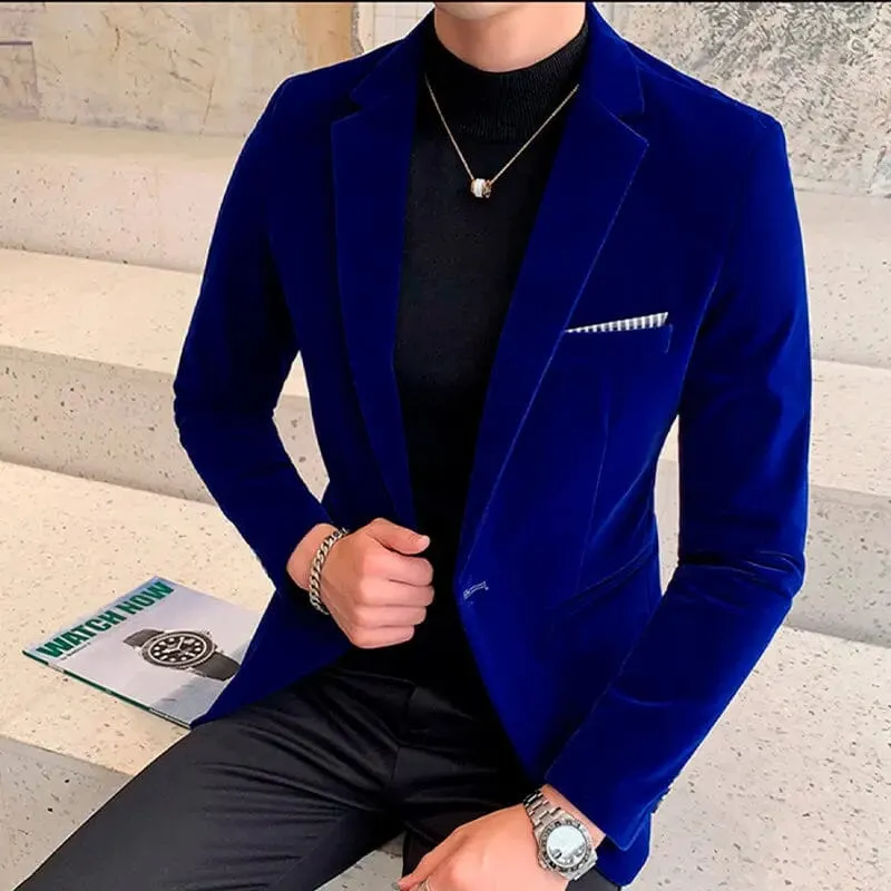 Blazer de Veludo Masculino LC017