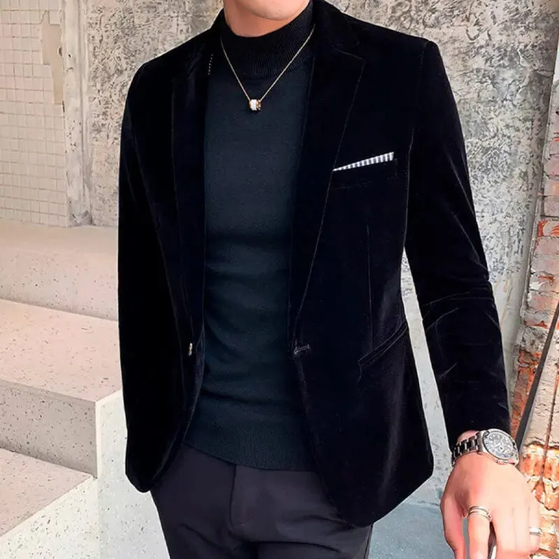 Blazer de Veludo Masculino LC017