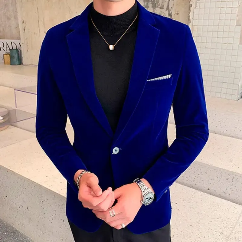 Blazer de Veludo Masculino LC017