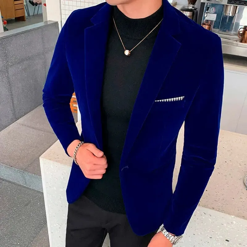 Blazer de Veludo Masculino LC017