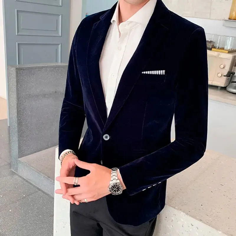 Blazer de Veludo Masculino LC017