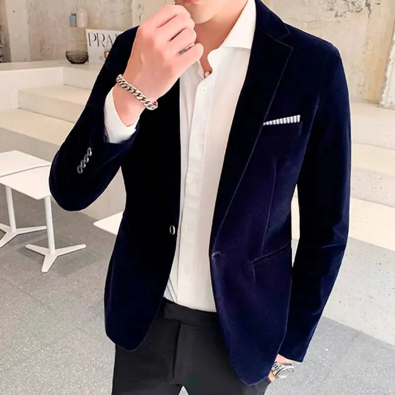 Blazer de Veludo Masculino LC017