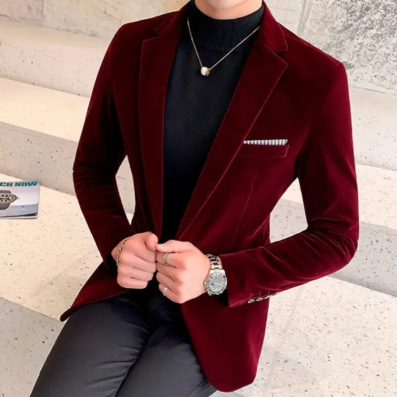 Blazer de Veludo Masculino LC017