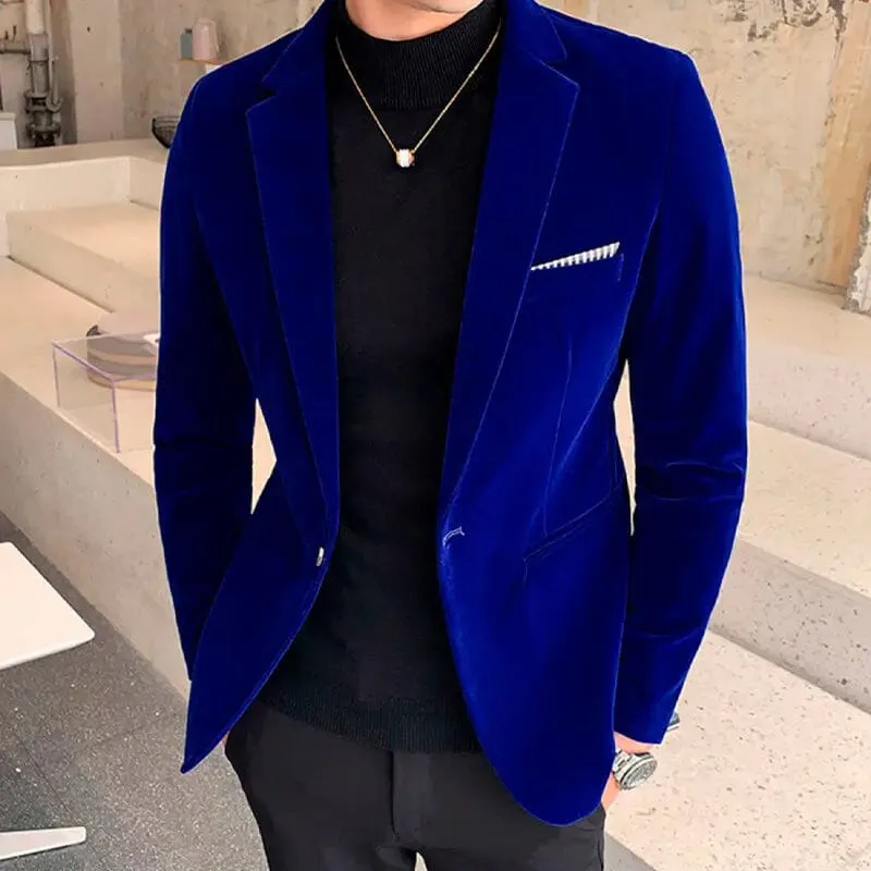 Blazer de Veludo Masculino LC017