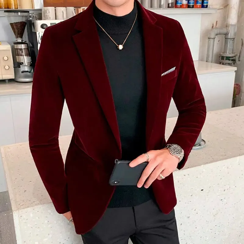 Blazer de Veludo Masculino LC017