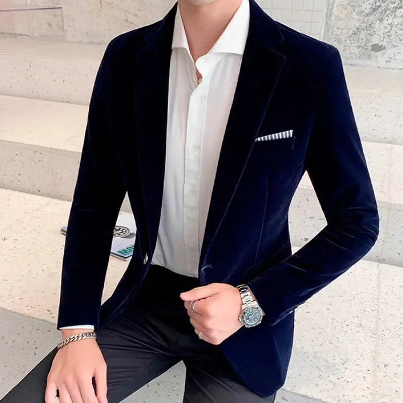 Blazer de Veludo Masculino LC017