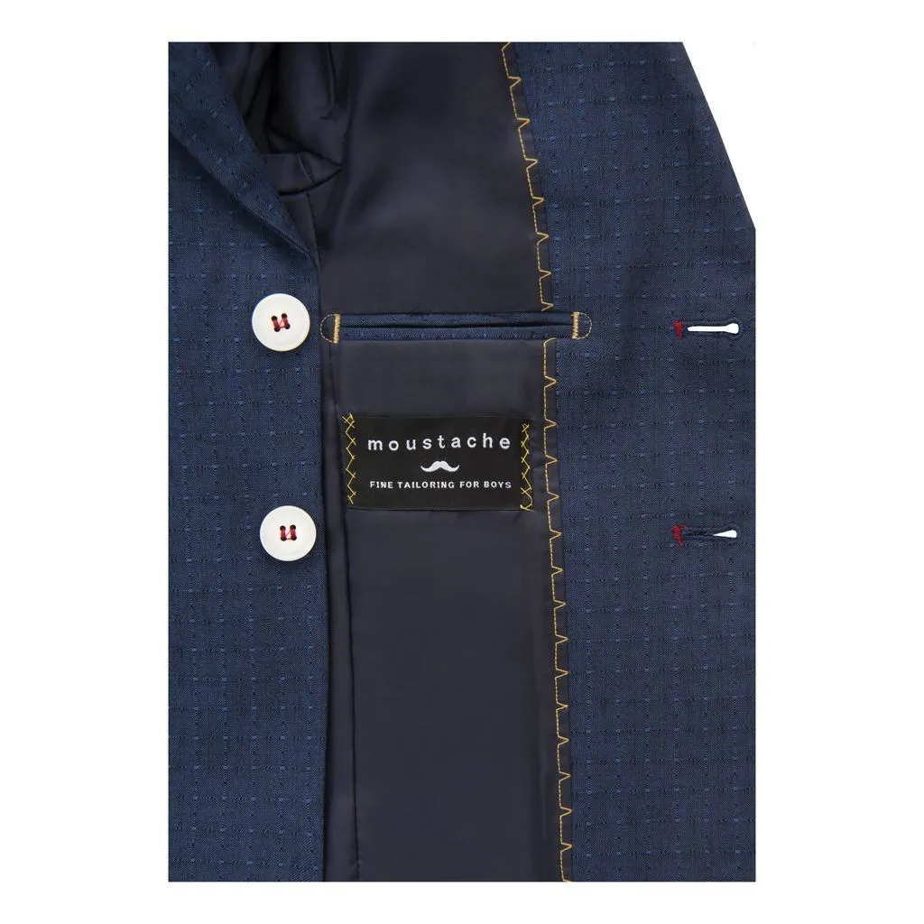 Blue Embroidered Blazer