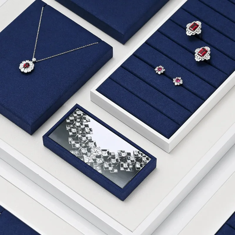 Blue Microfiber Jewelry Display Set TT147