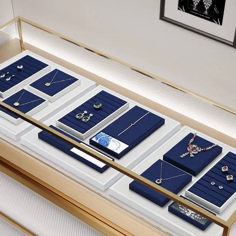 Blue Microfiber Jewelry Display Set TT147