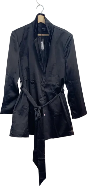 Boohoo Black Belted Blazer UK 10