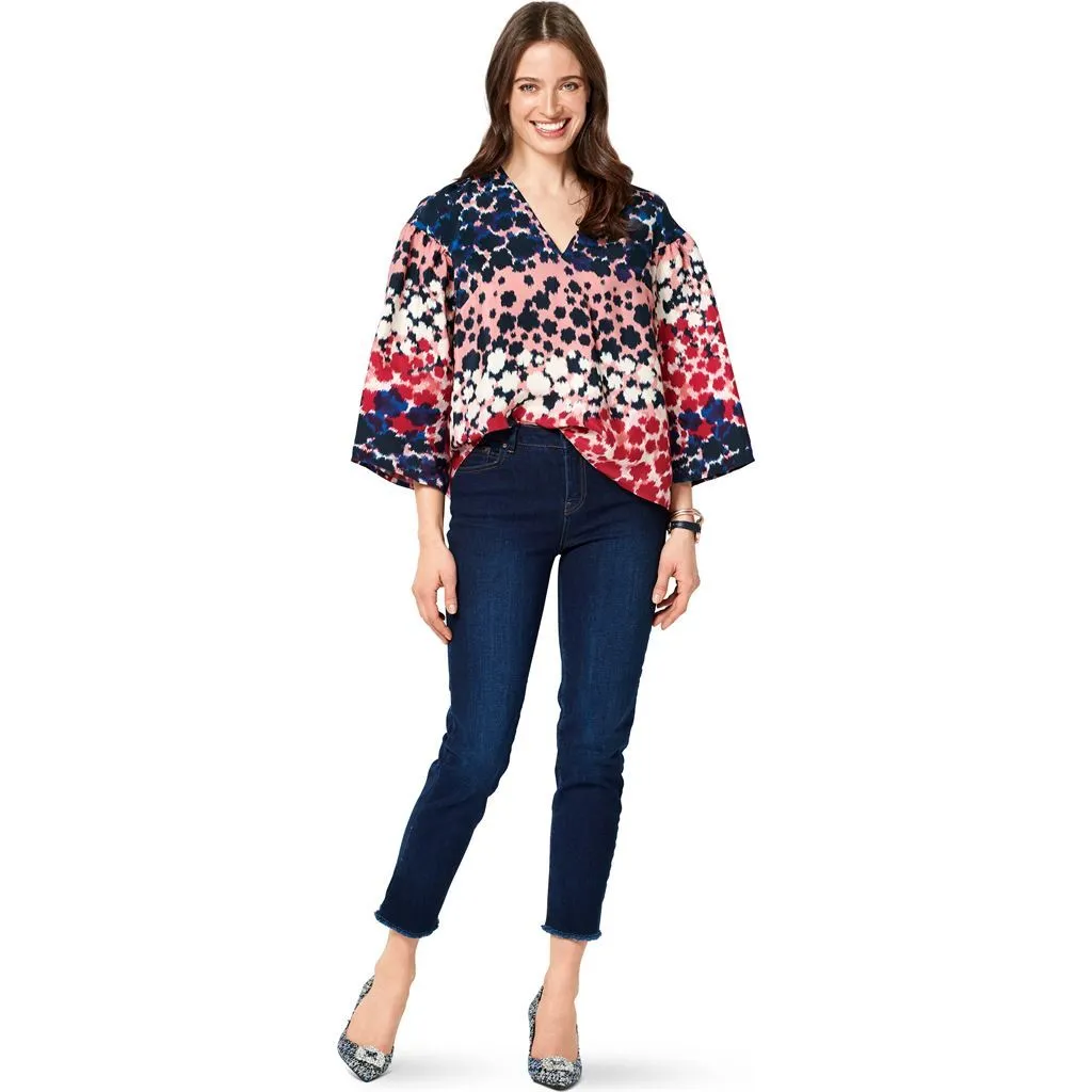 Burda Style Pattern B6284 Misses' Tunic or Blouse, Loose-Fitting, in Two Lengths