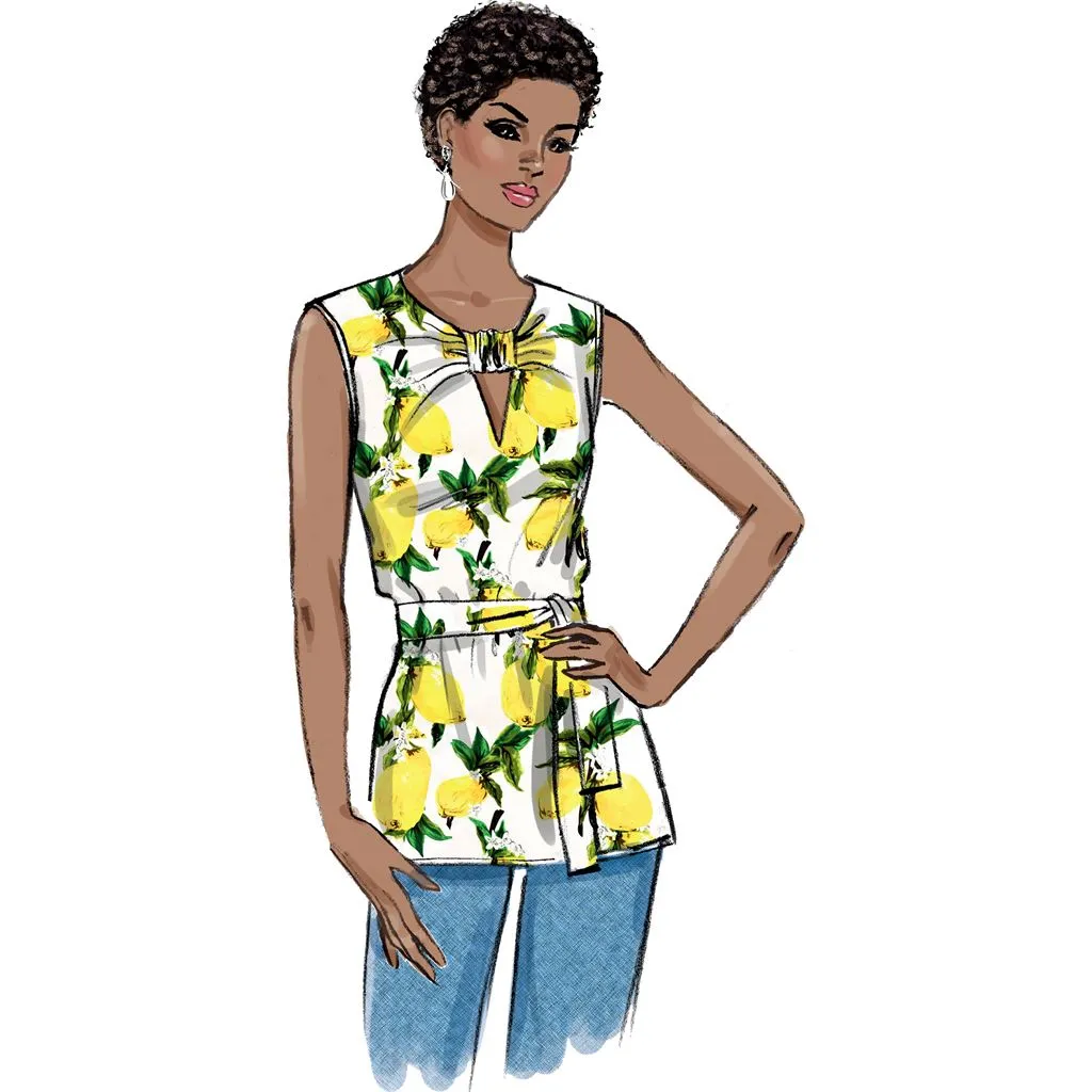 Butterick Pattern B6876 Misses' Tunic with Sash and Top