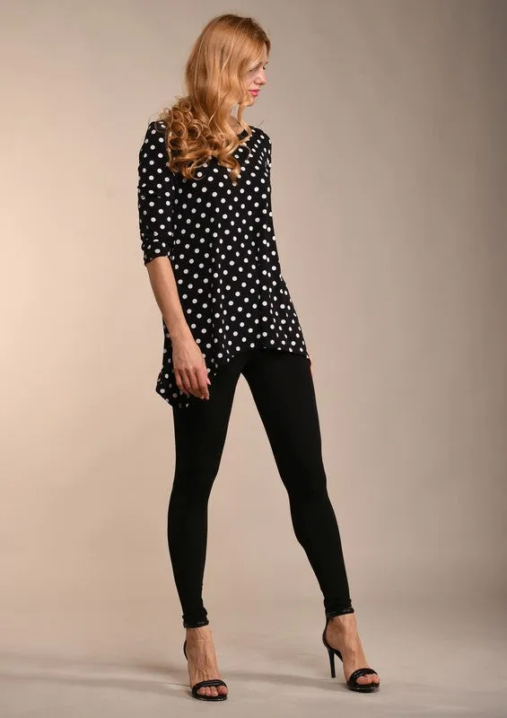 BW Polka Dot Sharkbite Sidetail Tunic
