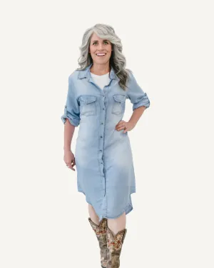 Chambray Denim Dress