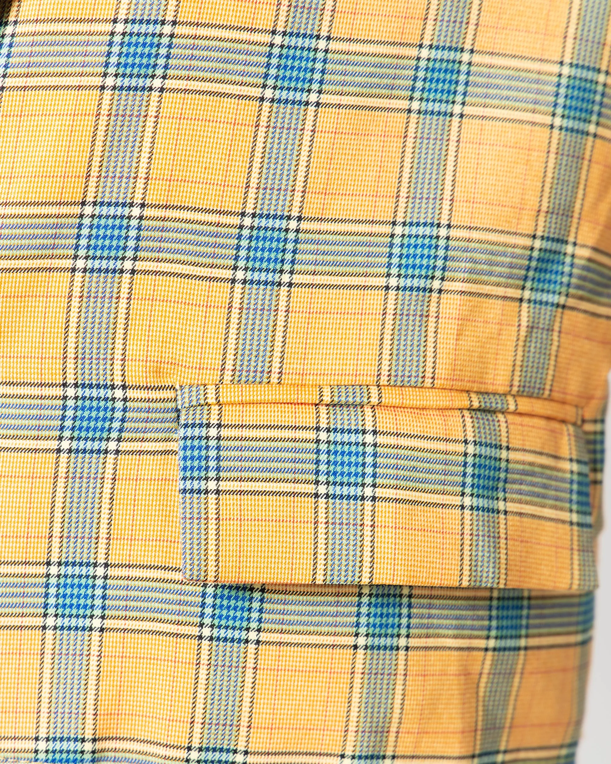 CHECKED BELTED WAIST BLAZER 1623 - بليزر