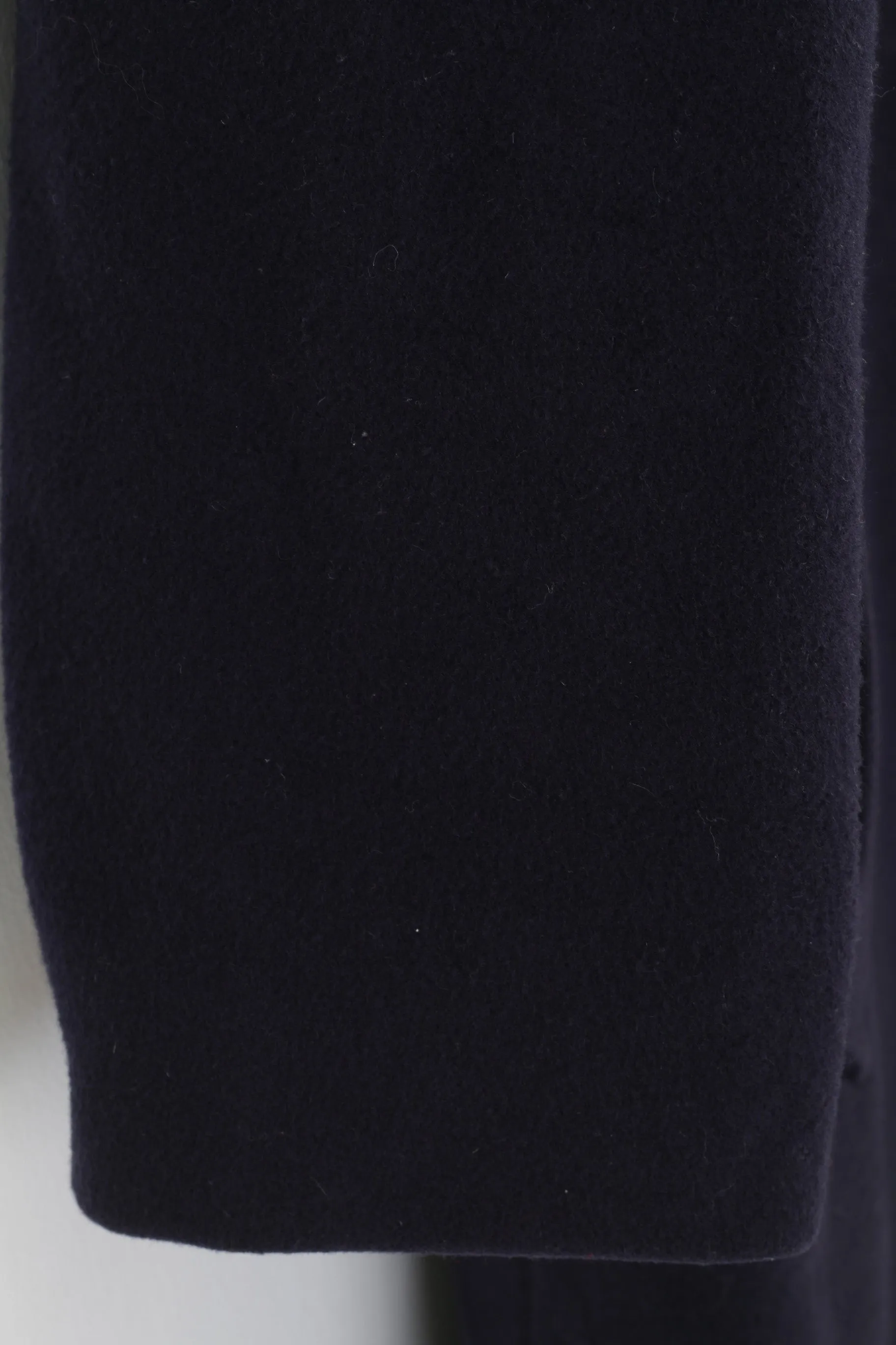 Creation Geissler Woman 42 Coat Wool Navy Breasted Bottoms Winter Vintage