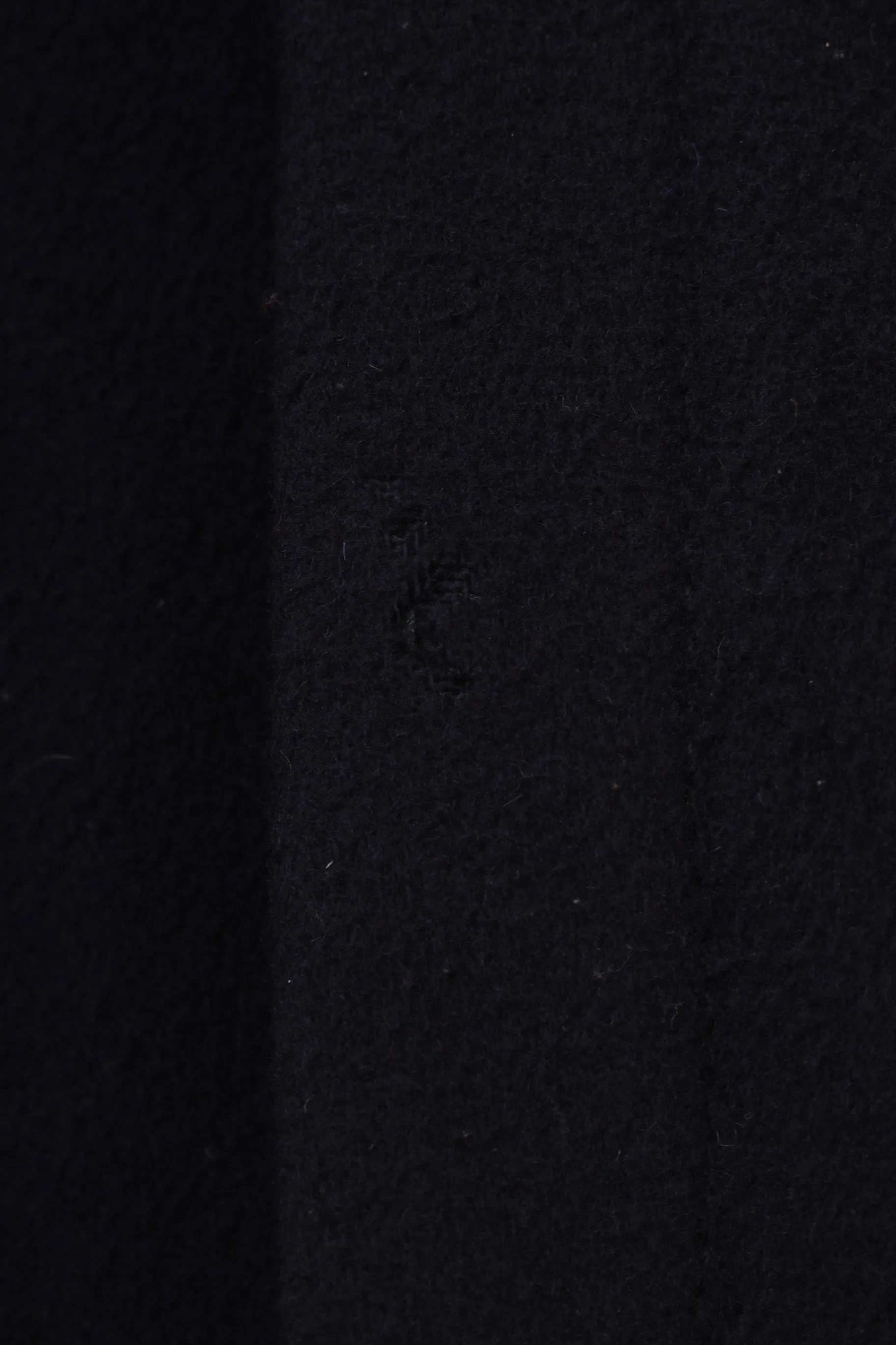 Creation Geissler Woman 42 Coat Wool Navy Breasted Bottoms Winter Vintage