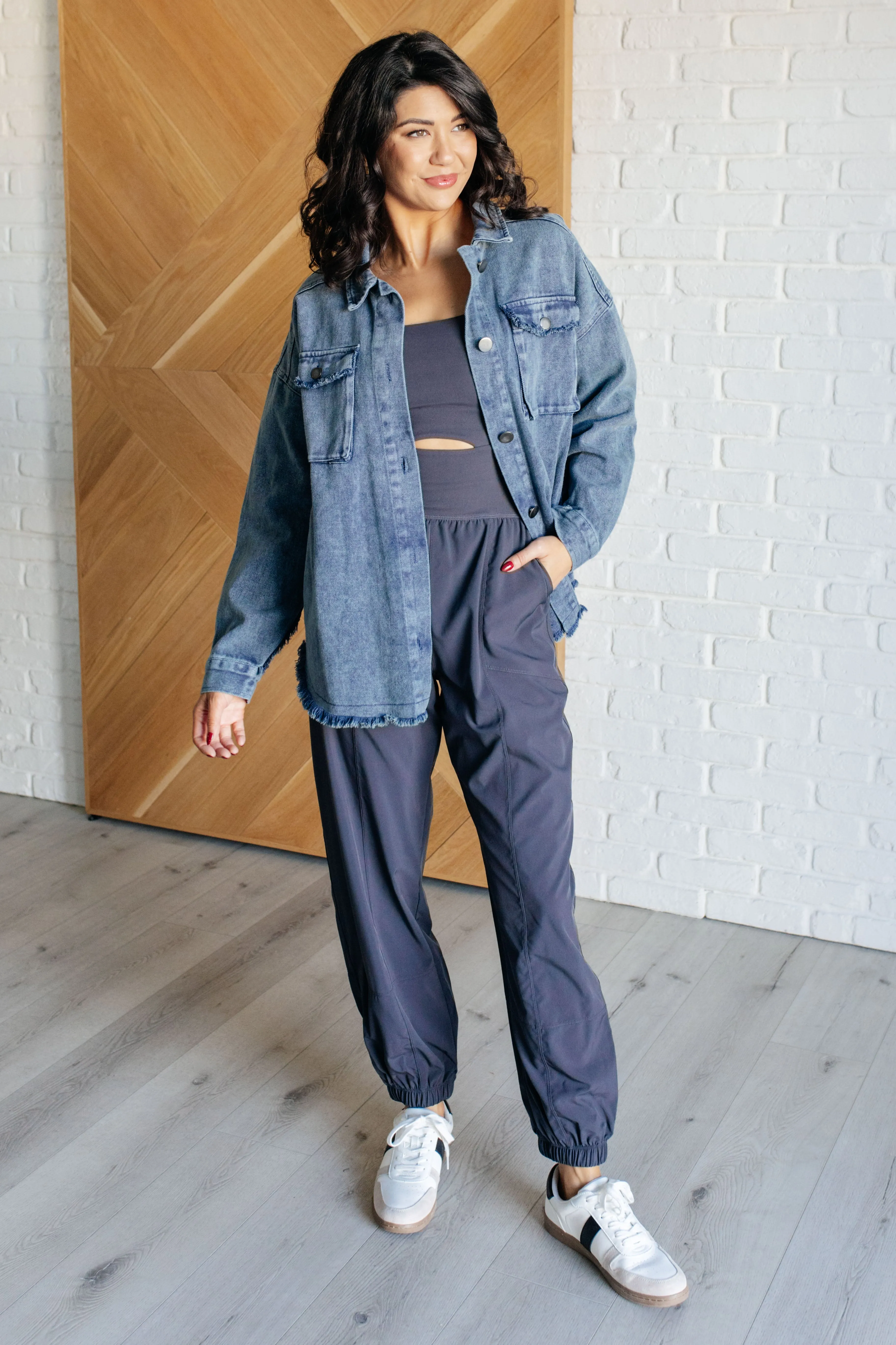Cutout Jumpsuit with Built in Bra in Charcoal