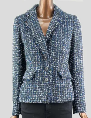 DKNY Blue Tweed Blazer - 6 US