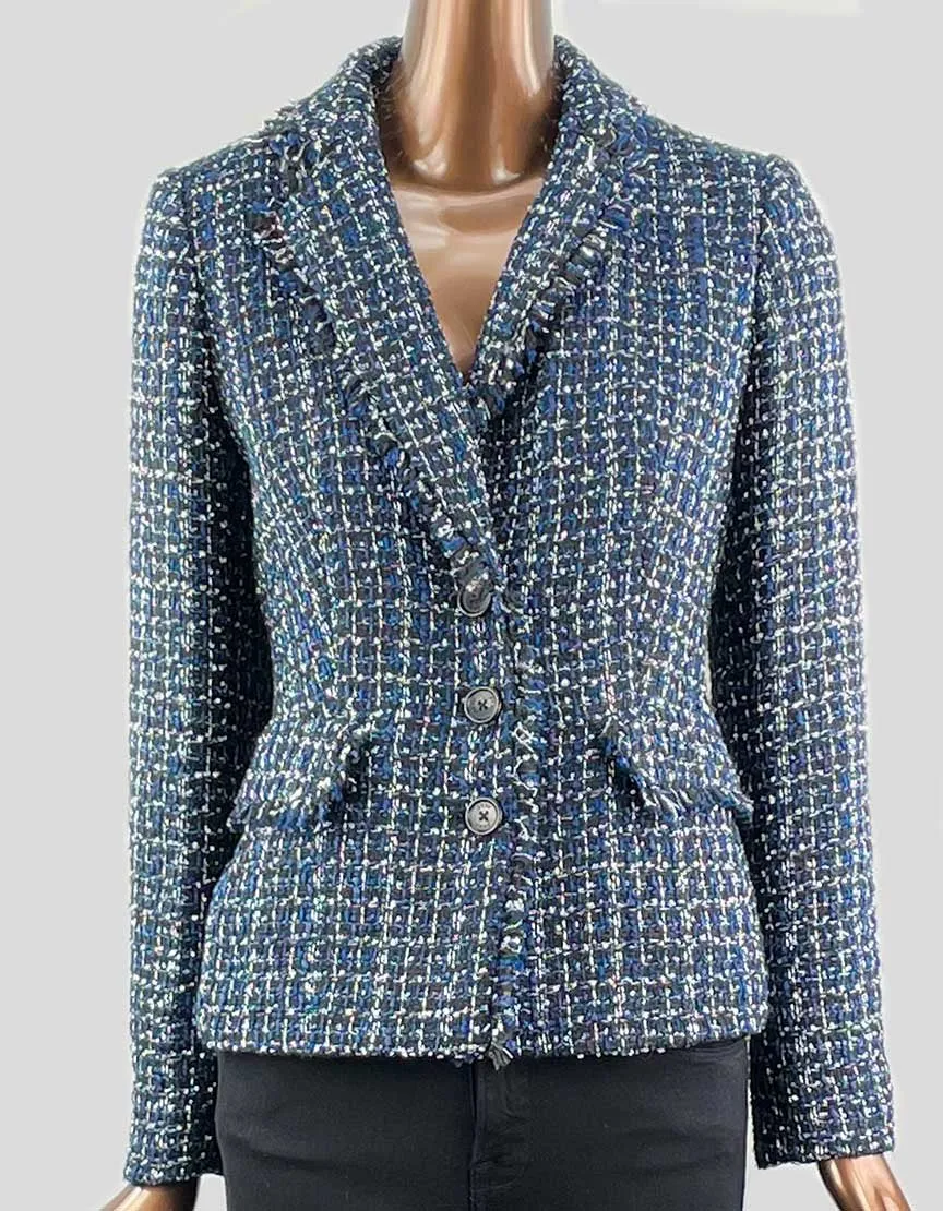 DKNY Blue Tweed Blazer - 6 US