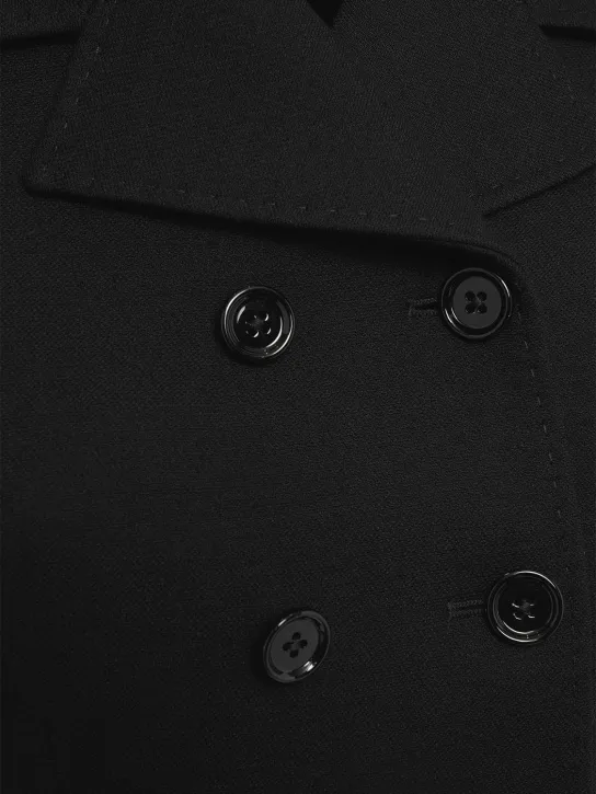 Dolce&amp;Gabbana   Double breasted wool crepe crop blazer 