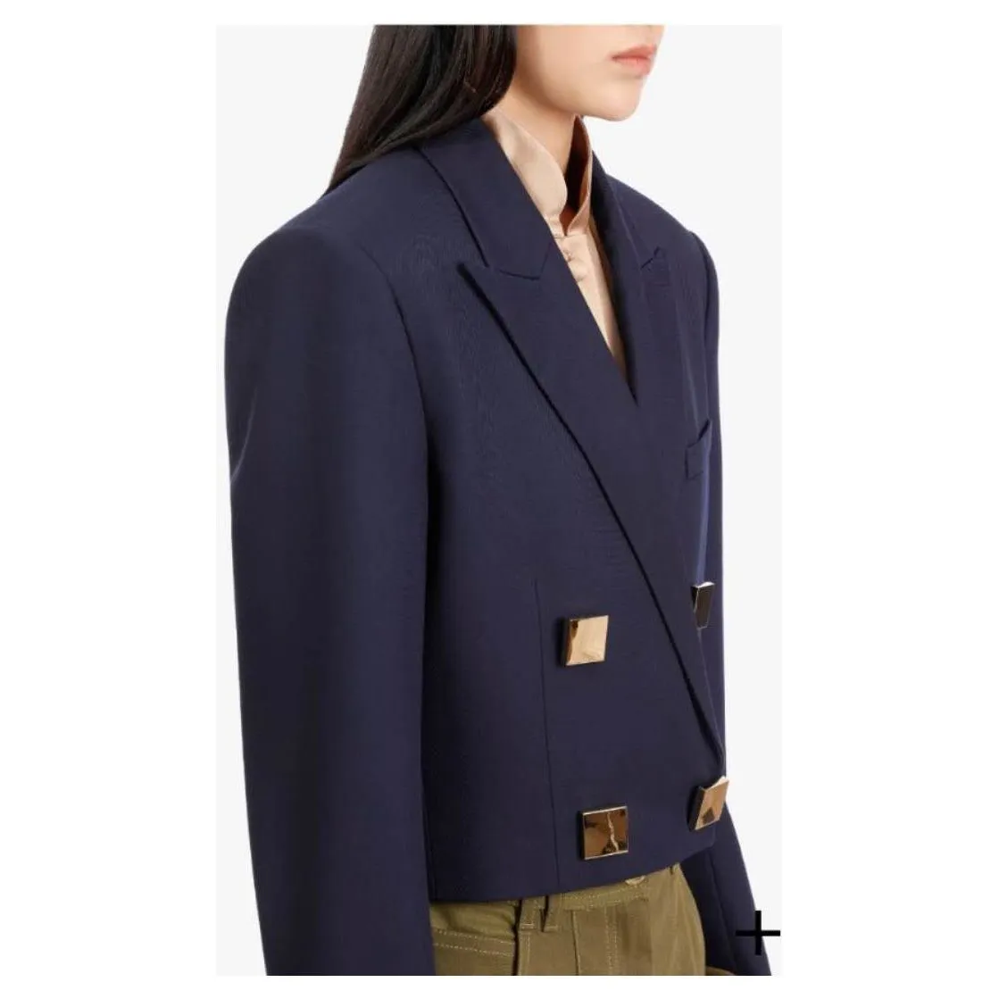 Double Breasted Short Blazer