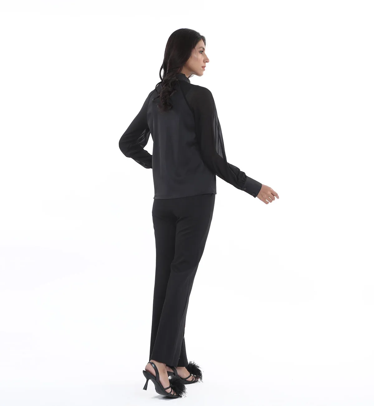 Draped Top Black