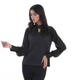 Draped Top Black