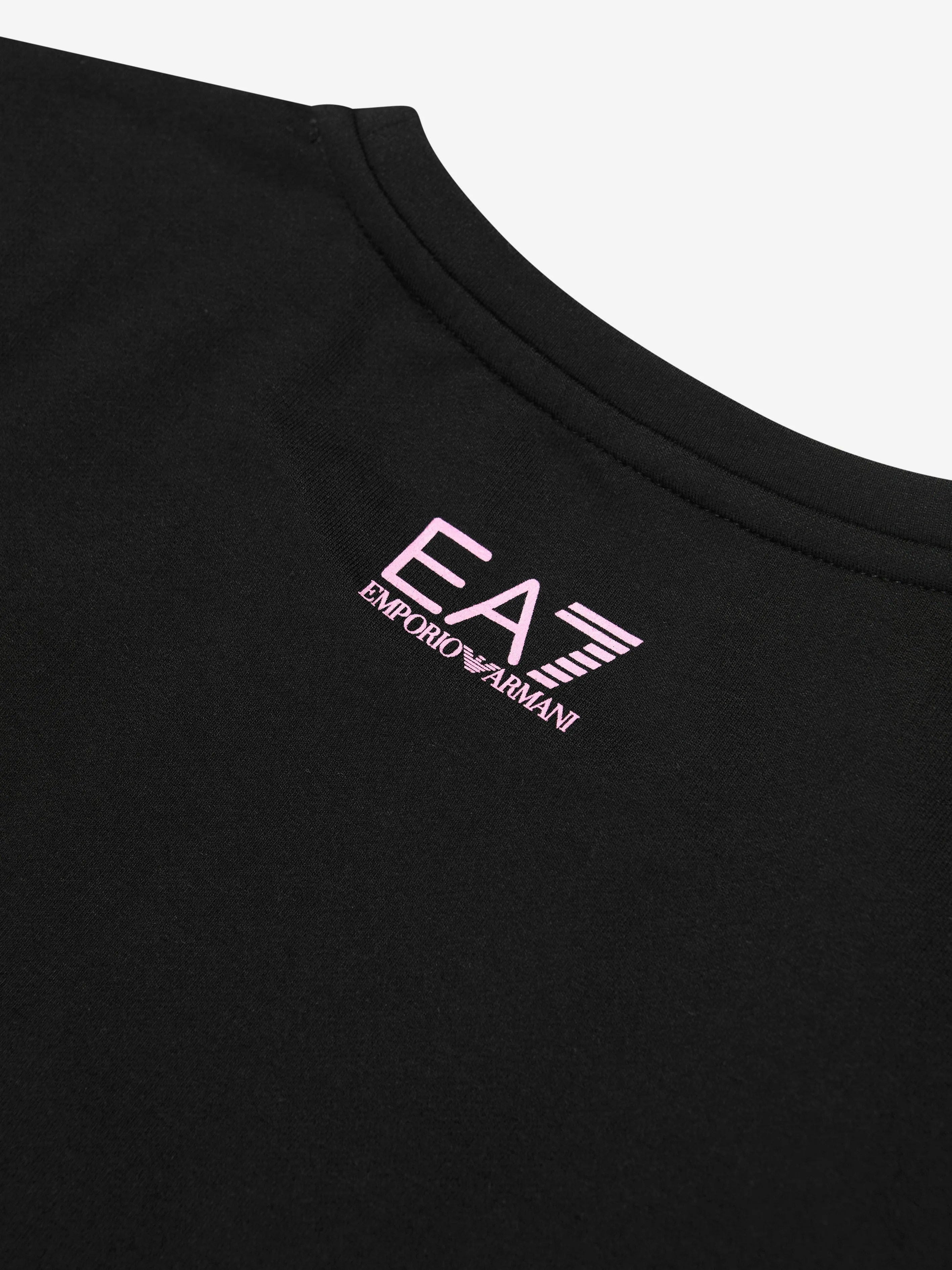 EA7 Emporio Armani Girls Train Logo Tape Sweatshirt in Black