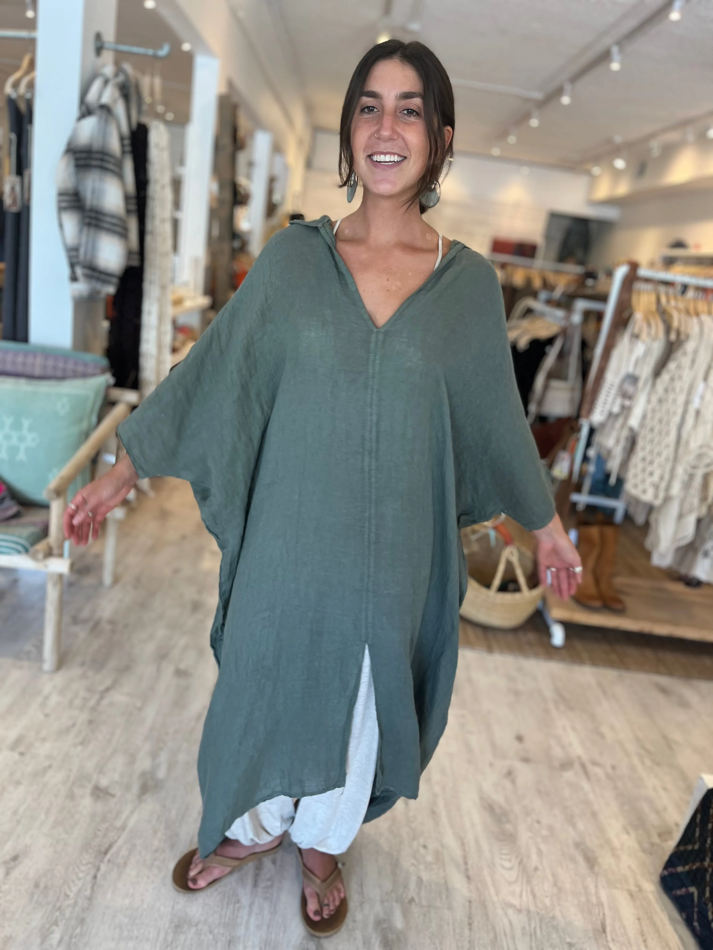 Elia linen oversized tunic