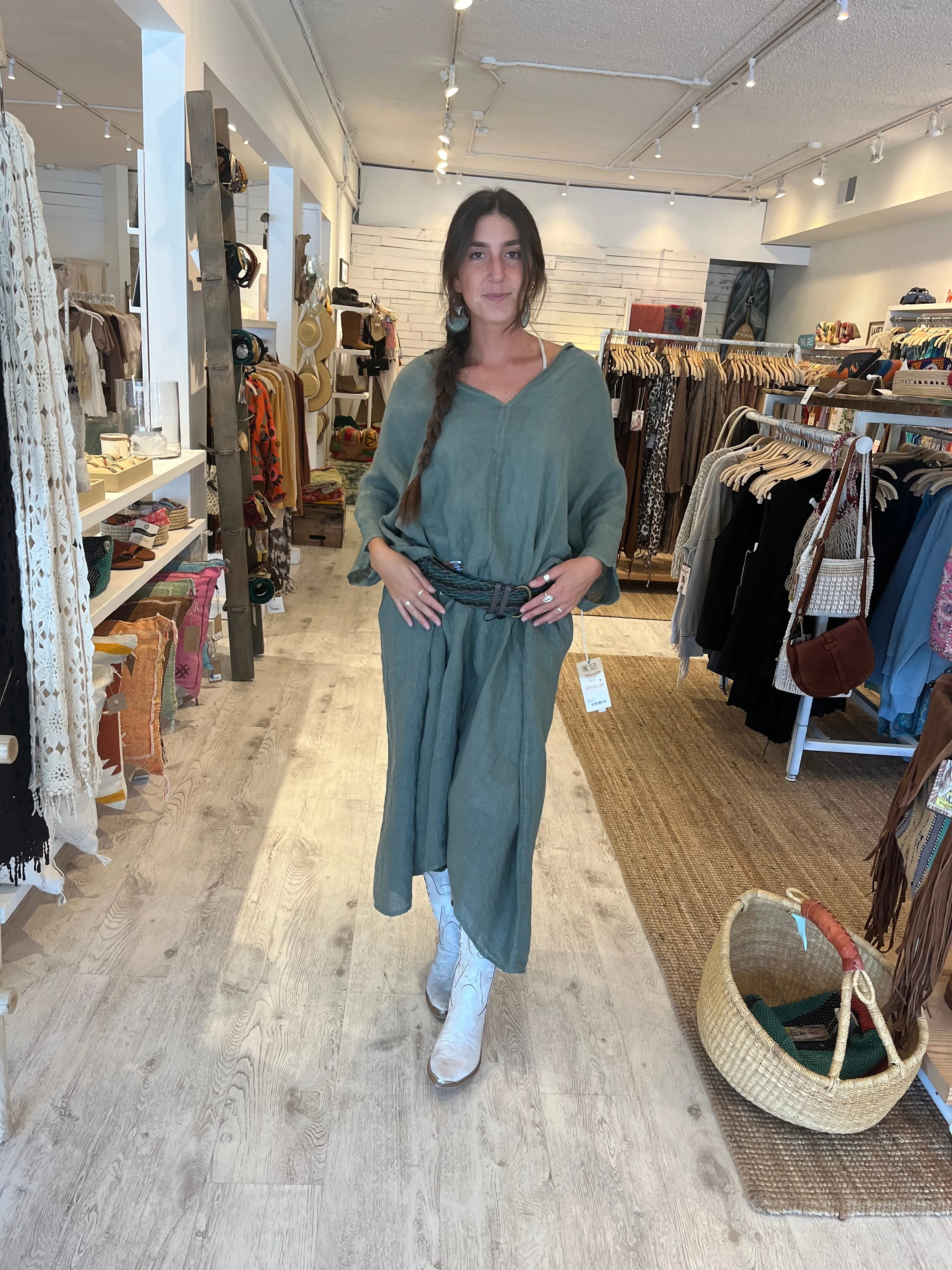Elia linen oversized tunic